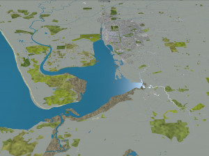 Invercargill city new zealand 30 km 3D 模型