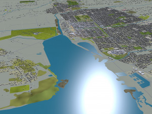 Invercargill city new zealand 30 km 3D 模型