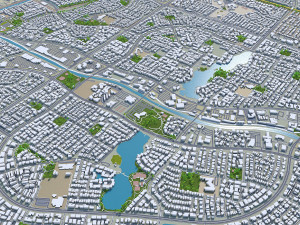 Irvine city california 30km 3Dモデル