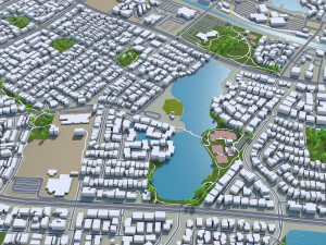 Irvine city california 30km 3D Модель