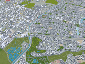 Irvine city california 30km 3D Модель