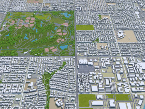 Irvine city california 30km 3D Модель