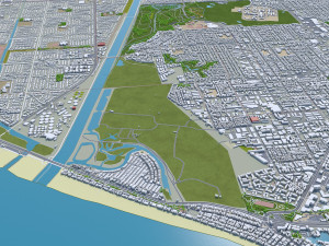 Irvine city california 30km 3D Модель