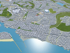 Irvine city california 30km 3D Модель