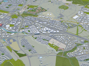 Irvine city california 30km 3D Модель