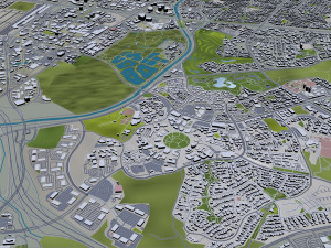 Irvine city california 30km 3D Модель