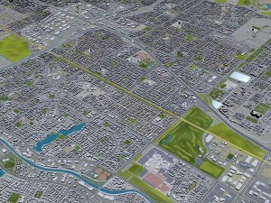 Irvine city california 30km 3D Модель