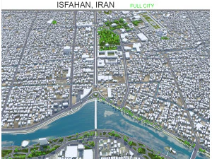 Isfahan stad Iran 60 km 3D Model