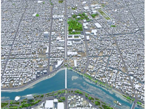 Isfahan city iran 60km 3D Model