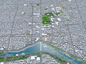 Isfahan city iran 60km 3D Model