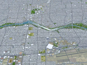 Isfahan city iran 60km 3D Model