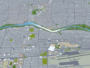 Isfahan city iran 60km Modelo 3D