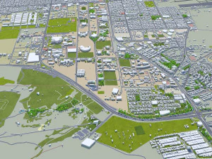 Isfahan city iran 60km 3D Model