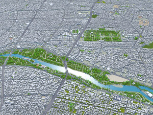 Isfahan city iran 60km Modelo 3D