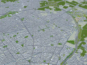 Isfahan city iran 60km 3D Model