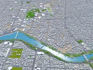 Isfahan city iran 60km 3D Model