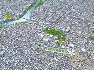 Isfahan city iran 60km 3D Model