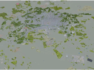 Isfahan city iran 60km 3D Model
