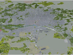 Isfahan city iran 60km 3D Model