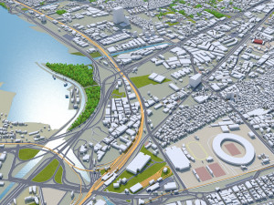 Izmir city turkey 50km Modello 3D