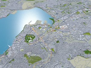 Izmir city turkey 50km Modello 3D