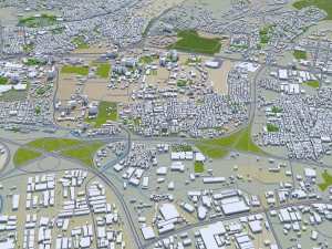 Cidade de Izmir Turquia 50 km Modelo 3D