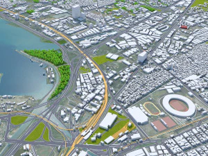 Cidade de Izmir Turquia 50 km Modelo 3D