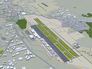 Cidade de Izmir Turquia 50 km Modelo 3D