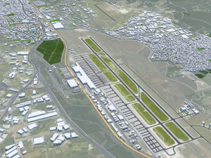 Cidade de Izmir Turquia 50 km Modelo 3D