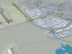 Izmir city turkey 50km Modello 3D