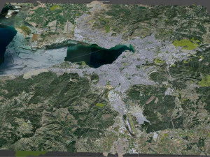Cidade de Izmir Turquia 50 km Modelo 3D