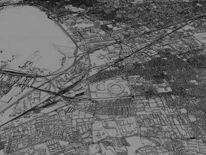 Cidade de Izmir Turquia 50 km Modelo 3D