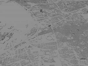Cidade de Izmir Turquia 50 km Modelo 3D