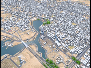 Jeddah city saudi arabia 120km Model 3D
