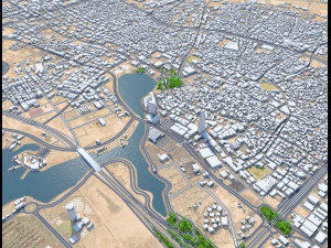Jeddah city saudi arabia 120km 3D Model