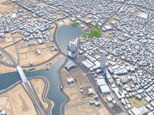 Jeddah city saudi arabia 120km 3D Model