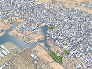 Jeddah city saudi arabia 120km 3D Model