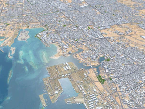 Jeddah city saudi arabia 120km 3D Model