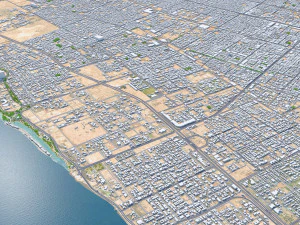 Jeddah city saudi arabia 120km 3D Model