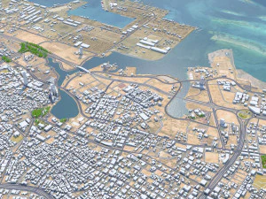 Jeddah city saudi arabia 120km 3D Model