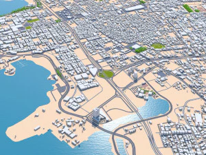 Jeddah city saudi arabia 120km 3D Model