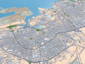 Jeddah city saudi arabia 120km 3D Model