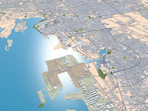 Jeddah city saudi arabia 120km Model 3D
