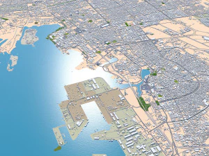 Jeddah city saudi arabia 120km 3D Model