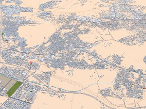 Jeddah city saudi arabia 120km 3D Model