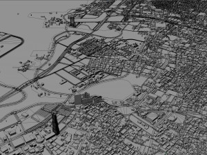 Jeddah city saudi arabia 120km Model 3D