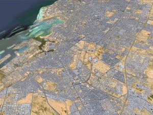 Jeddah city saudi arabia 120km 3D Model