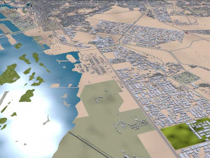 Jeddah city saudi arabia 120km 3D Model
