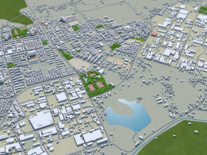 Jeonju and iksan city south korea 60km 3D Model
