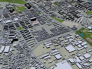 Jeonju and iksan city south korea 60km 3D Model